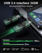 KOOTION 32GB Dual USB-A & Type-C Flash Drive up to 100MB/s USB 3.2 Gen 1 - Image 4
