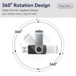 Swivel Design 16GB USB Flash Drive with Keychain - Image 4