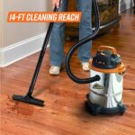 Armor All VOC408S 0901 4 Gallon 3 Peak HP Stainless Steel Wet/Dry Vacuum, Orange - Image 4