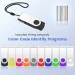 ABLAZE 128MB Flash Drive 10 Pack, USB 2.0 Memory Stick with Lanyards Swivel - Image 4