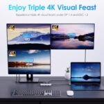 WAVLINK Laptop Docking Station, Quad Monitors, Dual DisplayPort, HDMI, VGA - Image 4