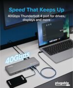 Plugable Thunderbolt 4 Dock for M4/M5 MacBook Air & Pro - Image 4