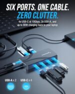 SABRENT OMNIPORT 6B USB-C Hub, 6-Port, 100W PD (HB-UC7C) - Image 4