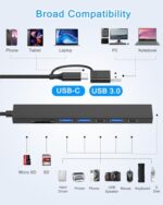 VIENON USB C Hub USB Hub 3.0 with SD Card Reader(8-in-1) - Image 4