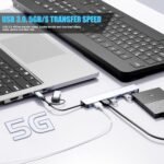 Aluminum 7 in 1 USB C/USB Hub, 2* USB C and 5* USB, USB 3.0 and USB 2.0 Ports - Image 4