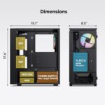 Vetroo Black AL800 Mid Tower ATX PC Computer Case - Door Opening Design - Image 4