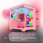 Apevia Prism-PK Dual Chamber Micro-ATX Case with 7X ARGB PWM Fans - Image 4