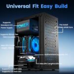 Mini-ITX PC Case with 2x120mm ARGB Fans, High Airflow ITX Case, ATX PSU Support - Image 4