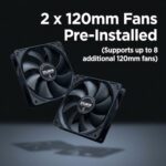 Zalman S4 ATX Mid-Tower Desktop Computer PC Case, 2 x 120mm Quiet Fans - Image 4