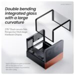 JONSBO V12 Black Micro ATX Mid Tower PC Case, Hyperboloid Glass Desktop Design - Image 4