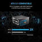 850W Fully Modular Power Supply, 80+ Gold Certified PSU - Image 4