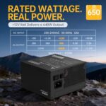 GOLDEN FIELD 650W Power Supply 80+ Gold Full Modular 650 Watt PC PSU ATX3.1 - Image 4