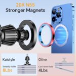 Coolpow for MagSafe Car Mount【Windshield+Vent+Dash】Magnetic Phone Holder for Car - Image 3