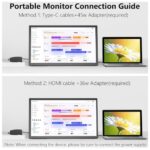 21.5inch Large Portable Monitor for Laptop, FHD 1080P 75Hz VESA Supported USB-C - Image 4