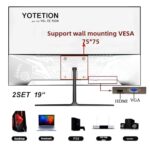 19 inch HD (1440x 900) Monitor,2Packs 60Hz Refresh Rate, HDMI x1 - Image 4