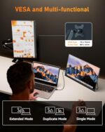 Yodoit Portable Monitor for Laptop 100Hz 18.5" FHD 1080P Screen IPS Display with - Image 4