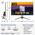 Westinghouse 24 Inch Gaming Monitor, 120Hz, 1ms, IPS Computer Monitor, 1080P FHD - Image 4