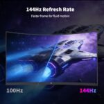 KTC H27S5C 27 Inch Curved Gaming Monitor, 1440P QHD 144Hz Monitor, HDR 400 - Image 4