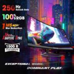 New! Sceptre 27-inch Curved Gaming Monitor 1080p 1500R up to 250Hz DisplayPort - Image 4