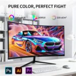 ZZA 32 Inch Curved Monitor 165Hz Gaming Computer Monitor QHD 1440p VA Panel - Image 5