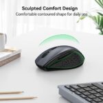 TECKNET 2.4G Wireless Mouse, 4800 DPI Ergonomic Computer Mouse, USB, Grey - Image 4