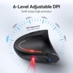 TECKNET Ergonomic Mouse, Wireless Bluetooth Vertical Mouse - Image 4