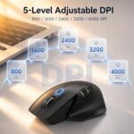 PHILIPS Ergonomic Wireless Mouse, Multi-Device Bluetooth (USB-A/C) for Laptop & - Image 4
