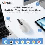 Uineer Ergonomic Wireless Vertical Mouse, 3-Mode Bluetooth 5.0/4.0 & 2.4GHz - Image 4