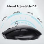 Uineer Wireless Mouse, 2.4GHz Rechargeable Computer Mouse, Battery Display - Image 4