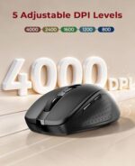 Redragon Wireless Mouse BT5.0/3.0 & 2.4G, 6 Buttons - Image 4