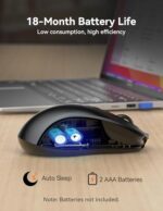 TECKNET Bluetooth Mouse for Laptop, Tri-Mode Wireless Mouse for MacBook - Image 4