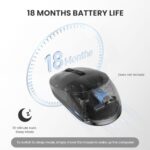 TECKNET 3-Device Portable Wireless Bluetooth Mouse for Laptop Black - Image 4