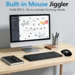 Bluetooth Ergonomic Mouse with Built-in Jiggler,Black - Image 4