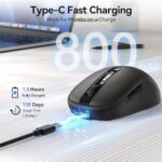 TECKNET Wireless Mouse with LED Display,Tri-Mode Bluetooth Mouse for Laptop - Image 4