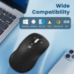 CITLLA Wireless Bluetooth Mouse (USB + BT1 + BT2), Full Size, 4-Way Scrolling - Image 4