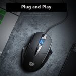 USB Computer Mouse Wired, Silent Click Corded Mouse 3-Button Wired Optical Mouse - Image 4