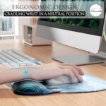 MROCO Ergonomic Mouse Pad with Gel Wrist Rest, 9.4 x 8.1 in, Cloud Forest - Image 4
