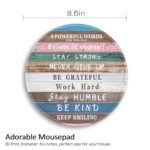 Inspirational Quote Work Mouse Pad, Positive Small Round Mousepad - Image 4