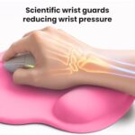 Pink Mouse pad with Wrist Rest,Relieving Pain Memory Foam Computer pad - Image 4