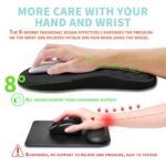 Ergonomic Mouse Pad Wrist Support with Memory Foam Massage Bulge - Image 4