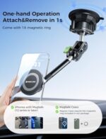 MAGIC JOHN Magnetic Car Phone Holder [Strong Suction&Strong Magnetic] 360° - Image 4