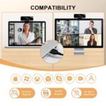 Diccik 1080P Webcam with Microphone, Full HD Video Calling Web Camera - Image 4