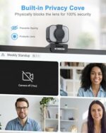 Atatat 2K Webcam for PC with Light, Microphone, Privacy Cover - Image 4