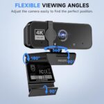 PHILIPS 4K Webcam for PC with Microphone, Computer Camera for Meetings with - Image 4