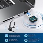 Mopchnic Bluetooth Headset, Wireless Headset with AI Noise-Canceling Microphone - Image 4