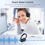 AOC USB Headset with Microphone for PC, On-Ear Wired Headphones with Mic - Image 4