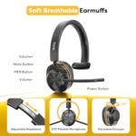 Bluetooth Headset, Wireless Headset with Mic for Work, Bluetooth 5.3 - Image 4
