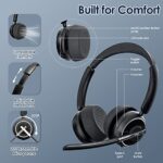 PrancyBt Upgraded Wireless Headset with Mic for Work - Image 4
