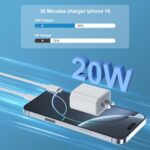 [4 Pack] USB-C Wall Charger, 20W USB-C Power Adapter Replacement for Phone - Image 5