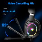 Jimonyer Gaming Headset for PS5 PS4 Xbox Series X|S PC Switch (Blue) - 7.1 - Image 4